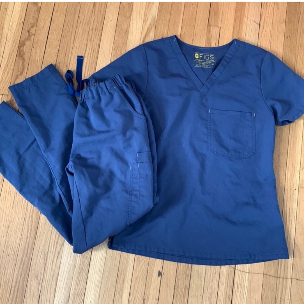 Figs Scrub Set Navy